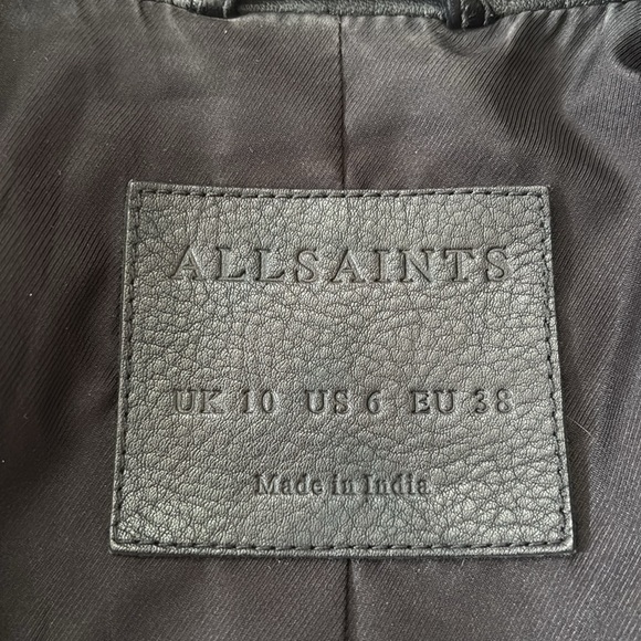ALLSAINTS Balfern Biker Leather Jacket - Picture 5 of 8